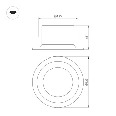 Встраиваемый светодиодный светильник Arlight MS-Drop-Built-R137-24W Warm3000 041463 1