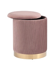 Пуф Stool Group Шарлотта с ящиком велюр розовый 19A205VA-8167-30 1