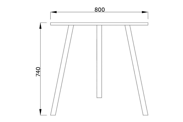 Кухонный стол AksHome Testa белый, мдф, диаметр 80 см 30772 Фото № 2