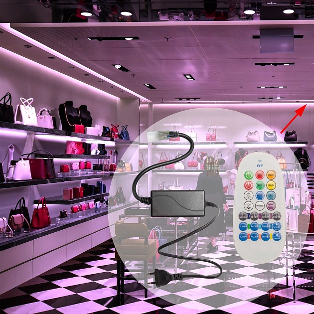 Контроллер RGB OGM с пультом 220V C4-22 изображение 3 Контроллер RGB OGM с пультом 220V C4-22 Фото № 3