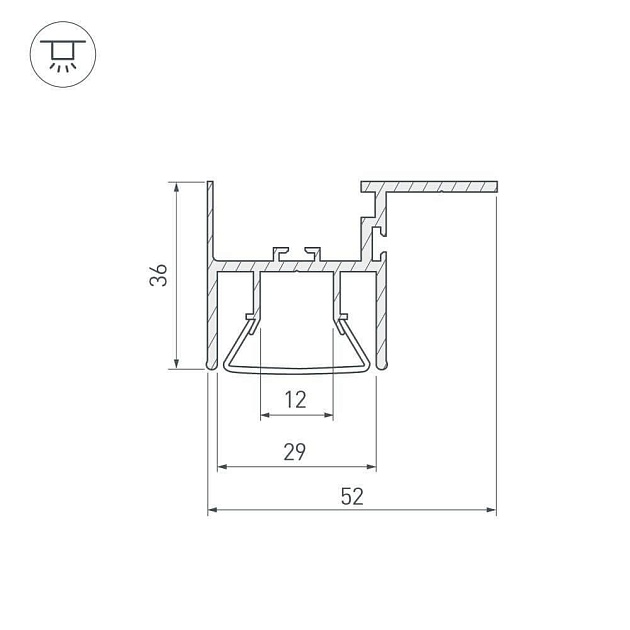 Профиль Arlight FOLED-CEIL-SIDE-2000 023864 Фото № 2