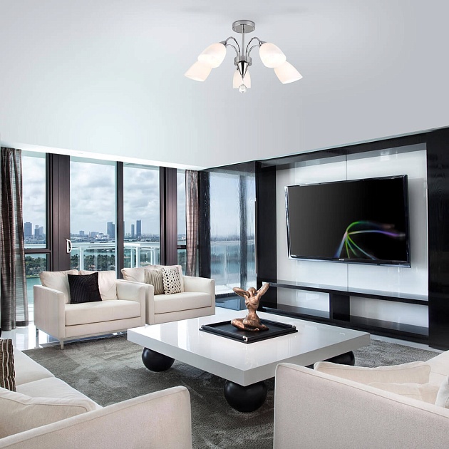 Потолочная люстра Eurosvet 30149/5 хром Фото № 5