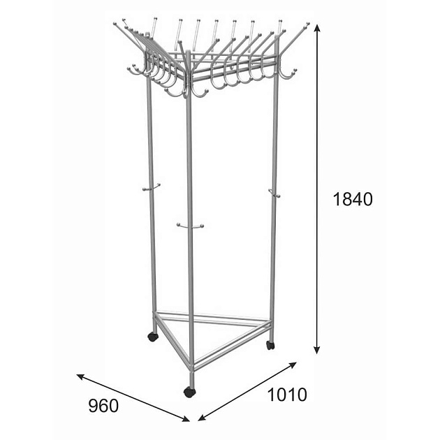 Гардеробная вешалка Мебелик Пико 21 000916 изображение 3 Гардеробная вешалка Мебелик Пико 21 000916 Фото № 3
