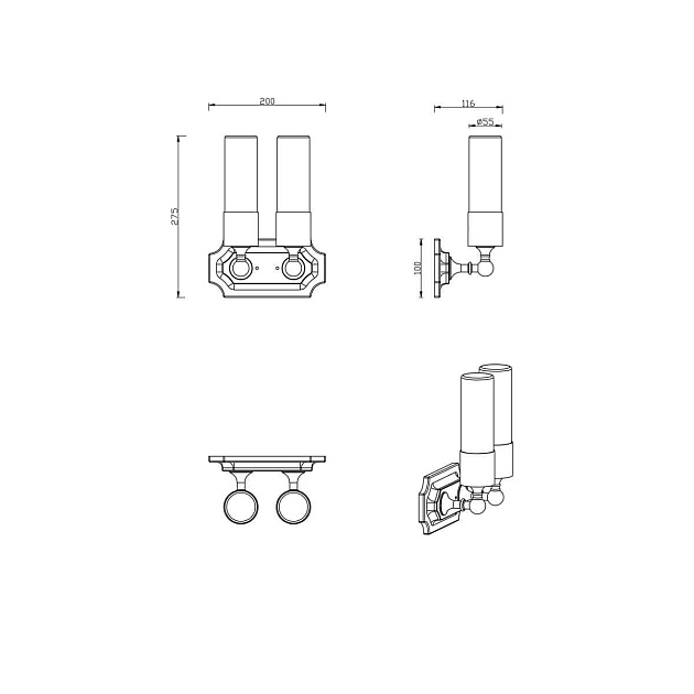 Бра Lucia Tucci Vet W5850.2 Chrome Фото № 2