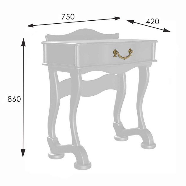 Консоль Мебелик Джульетта 008573 Фото № 3