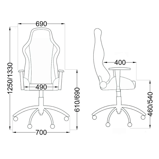 Игровое кресло AksHome Titan черный, ретро-велюр 83799 Фото № 2