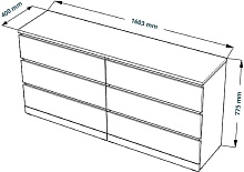 Комод Шведский Стандарт VÄRMA 6D S00319 3