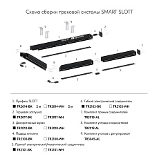 Прямой соединитель для шинопровода Denkirs Smart Base TR2101-WH 1