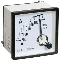 Амперметр аналоговый Э47 2000/5А класс точности 1,5 72х72мм IEK IPA10-6-2000-E