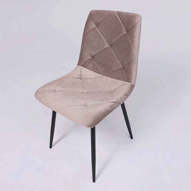 Кухонный стул AksHome Gill бежевый велюр/черный 94145 Фото № 2