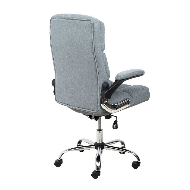 Кресло руководителя AksHome Caesar серый, велюр 86365 Фото № 10