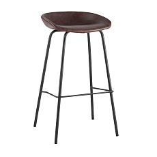 Барный стул Stool Group Турин коричневая экокожа черные ножки 8319TB BROWN