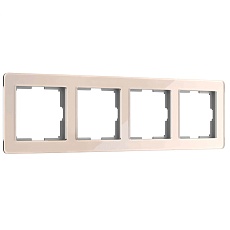 Рамка Werkel Acrylic на 4 поста айвори W0042743 4690389190551
