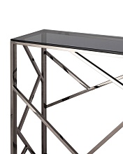 Консоль Stool Group АРТ ДЕКО 115х30 стекло smoke сталь тёмный хром ECST-015-BG-SK (115x30) 1