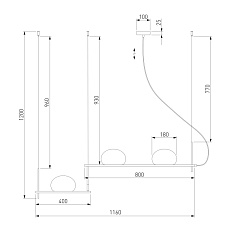 Подвесной светильник Eurosvet Stair 70145/3 черный 1
