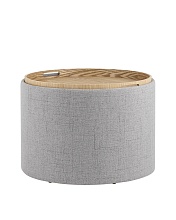 Пуф с ящиком Stool Group Хюгге L рогожка серая 19B260LL Y13-8 3