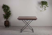 Стол-трансформер Levmar Compact D69/S59 дуб шамони темный/ опоры серебро 7125110717 1