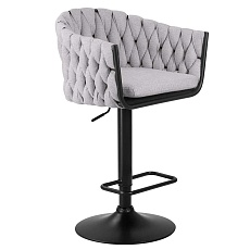 Стул барный DOBRIN LEON (серая ткань (LAR 275-17)) 9690-LM LEON 4