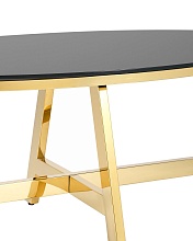 Журнальный стол Stool Group Альба 100*50 черное стекло/сталь золото УТ000004641 3