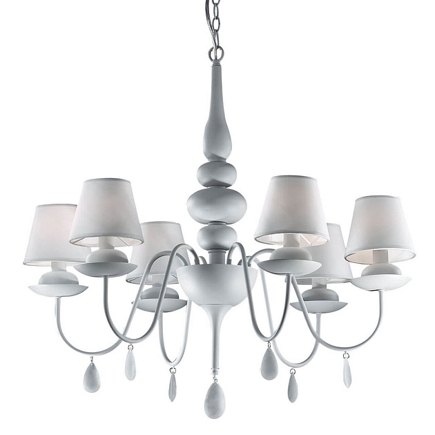 Подвесная люстра Ideal Lux Blanche SP6 Bianco 035581 изображение 1 Подвесная люстра Ideal Lux Blanche SP6 Bianco 035581 Фото № 1