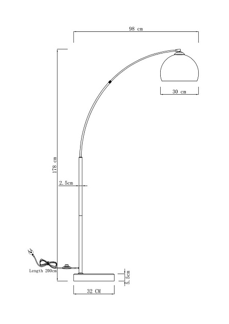 Торшер Moderli Arco V10993-F Фото № 2