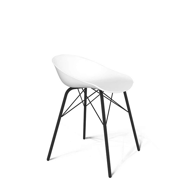 Барный стул Sheffilton SHT-ST19/S64 белый/черный муар 3549724302 Фото № 1