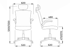 Офисное кресло AksHome Bruno черный, ткань 79329 1