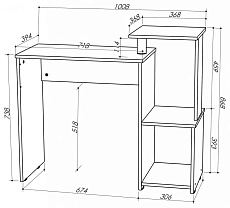 Компьютерный стол Woodville Джаз-30 440396 2