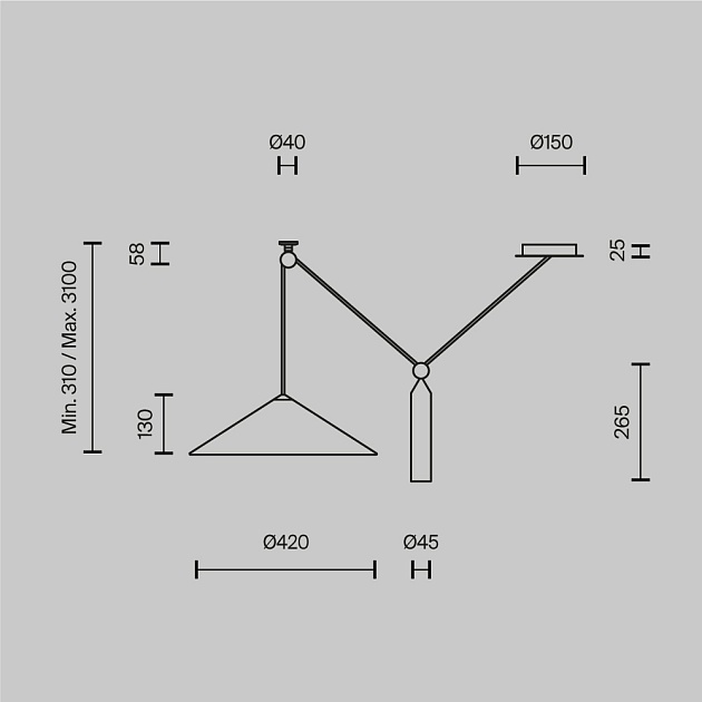 Подвесной светильник Maytoni Technical Peso P080PL-01B Фото № 4