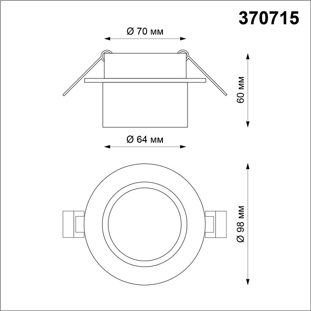 Встраиваемый светильник Novotech Spot Lirio 370715 Фото № 2