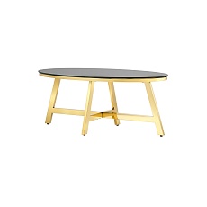 Журнальный стол Stool Group Альба 100*50 черное стекло/сталь золото УТ000004641