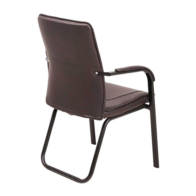 Офисный стул AksHome Oscar коричневый, экокожа, цвет каркаса черный 87599 Фото № 10