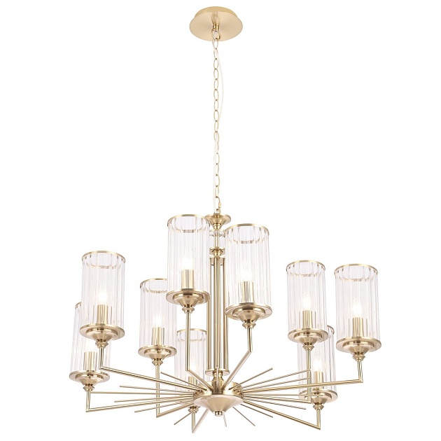 Подвесная люстра Crystal Lux Gloria SP9 Brass изображение 5 Подвесная люстра Crystal Lux Gloria SP9 Brass Фото № 5