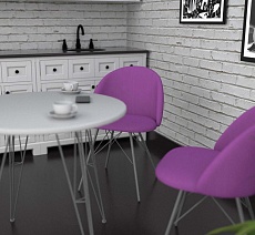 Обеденная группа Sheffilton SHT-DS10 белый/ягодное варенье/черный муар 9012733302 3