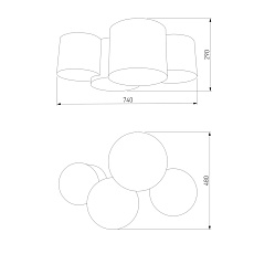 Потолочный светильник TK Lighting 3442 Mona White 1