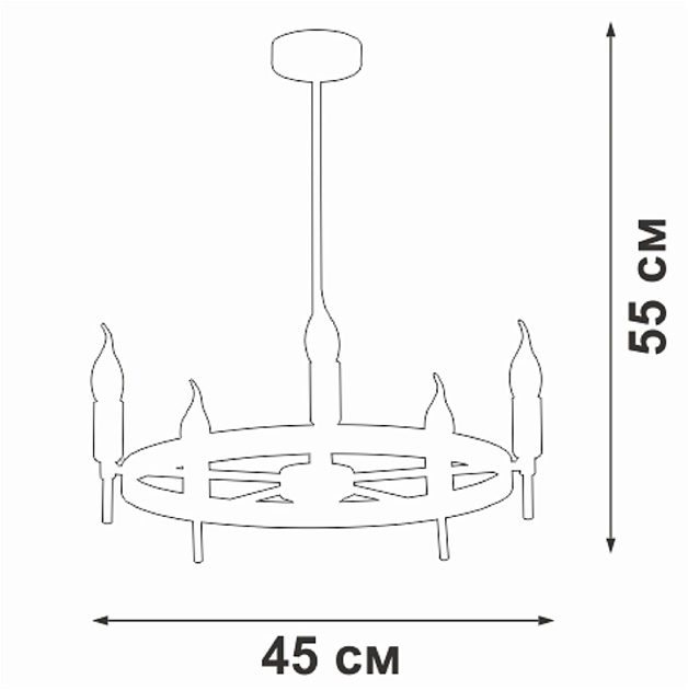 Подвесная люстра Vitaluce V3001-1/5PL Фото № 3