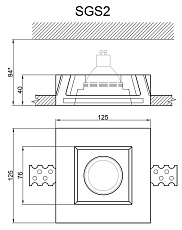 Встраиваемый светильник Artpole SGS2 1