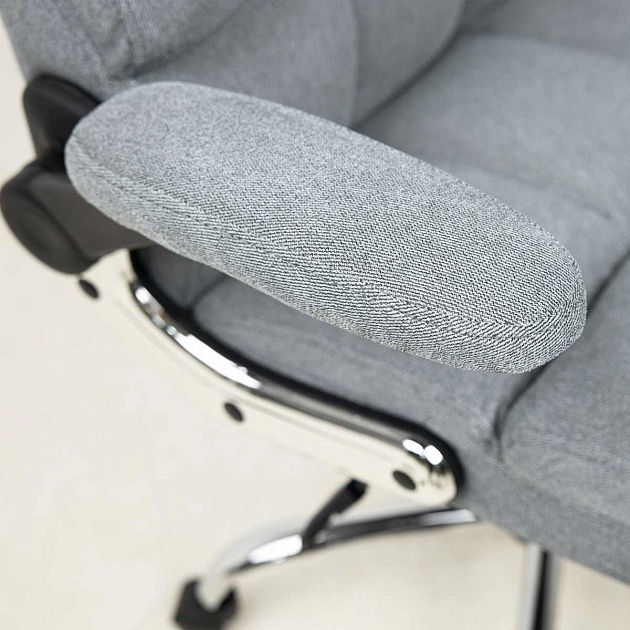 Кресло руководителя AksHome Caesar серый, велюр 86365 Фото № 7