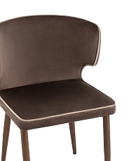 Кухонный стул Stool Group Матео с кантом велюр коричневый (ножки дерево) MC110 KD HLR-49/HLR-08 edge 1