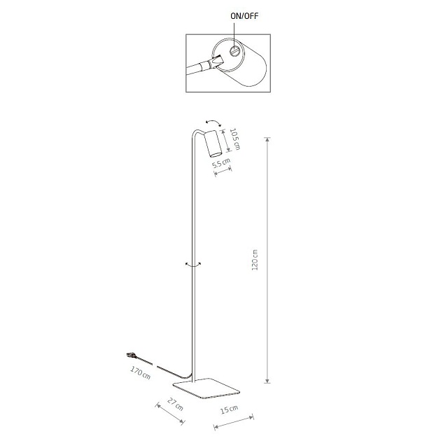 Торшер Nowodvorski Mono 7714 изображение 2 Торшер Nowodvorski Mono 7714 Фото № 2