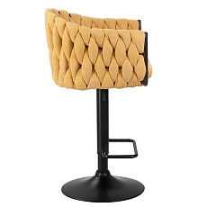 Стул барный DOBRIN LEON (жёлтая ткань (LAR 275-8)) 9690-LM LEON 3