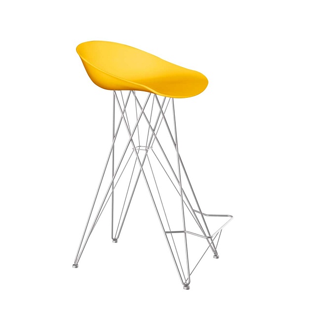 Барный стул Sheffilton SHT-ST19/S66 желтый/хром лак 2662741703 изображение 1 Барный стул Sheffilton SHT-ST19/S66 желтый/хром лак 2662741703 Фото № 1