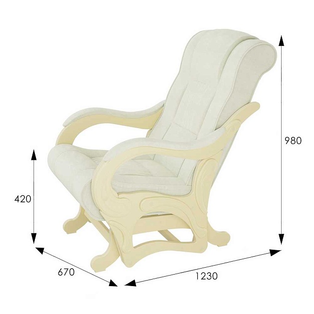Кресло-качалка Мебелик Модель 78 008515 изображение 3 Кресло-качалка Мебелик Модель 78 008515 Фото № 3
