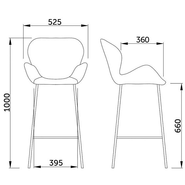 Барный стул AksHome Lagos черный, экокожа 63673 изображение 2 Барный стул AksHome Lagos черный, экокожа 63673 Фото № 2