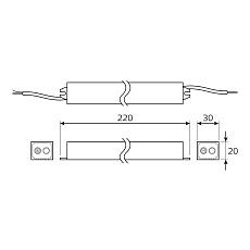 Блок питания Gauss 40W 12V IP67 BT522 1