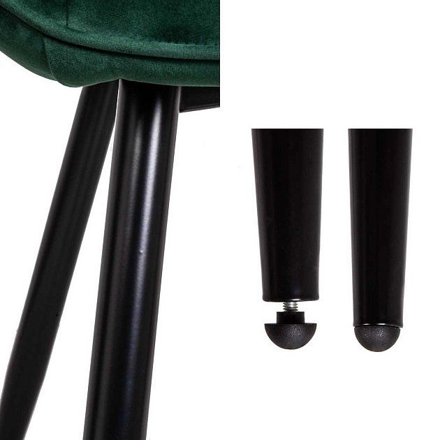 Кухонный стул AksHome Nika темно-зеленый, велюр 72322 Фото № 4