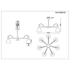 Потолочная люстра Evoluce Balcamo SLE103802-07 1