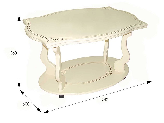 Журнальный стол Мебелик Берже 3 001447 Фото № 3