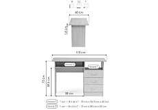 Письменный стол Woodville Бриз 292528 1