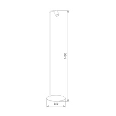Торшер TK Lighting 5489 Logan Black 1